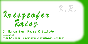 krisztofer raisz business card